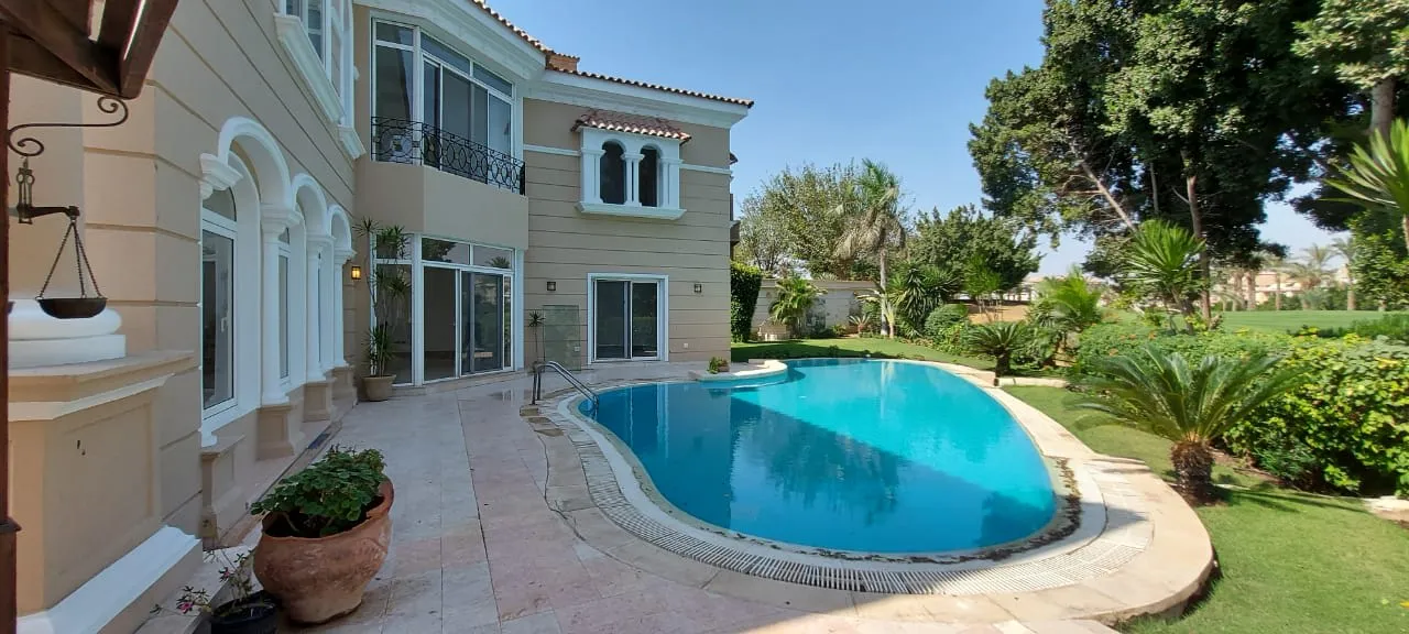 Villa with a private swimming pool and a paved terrace in Fifth Settlement Heights, New Cairo