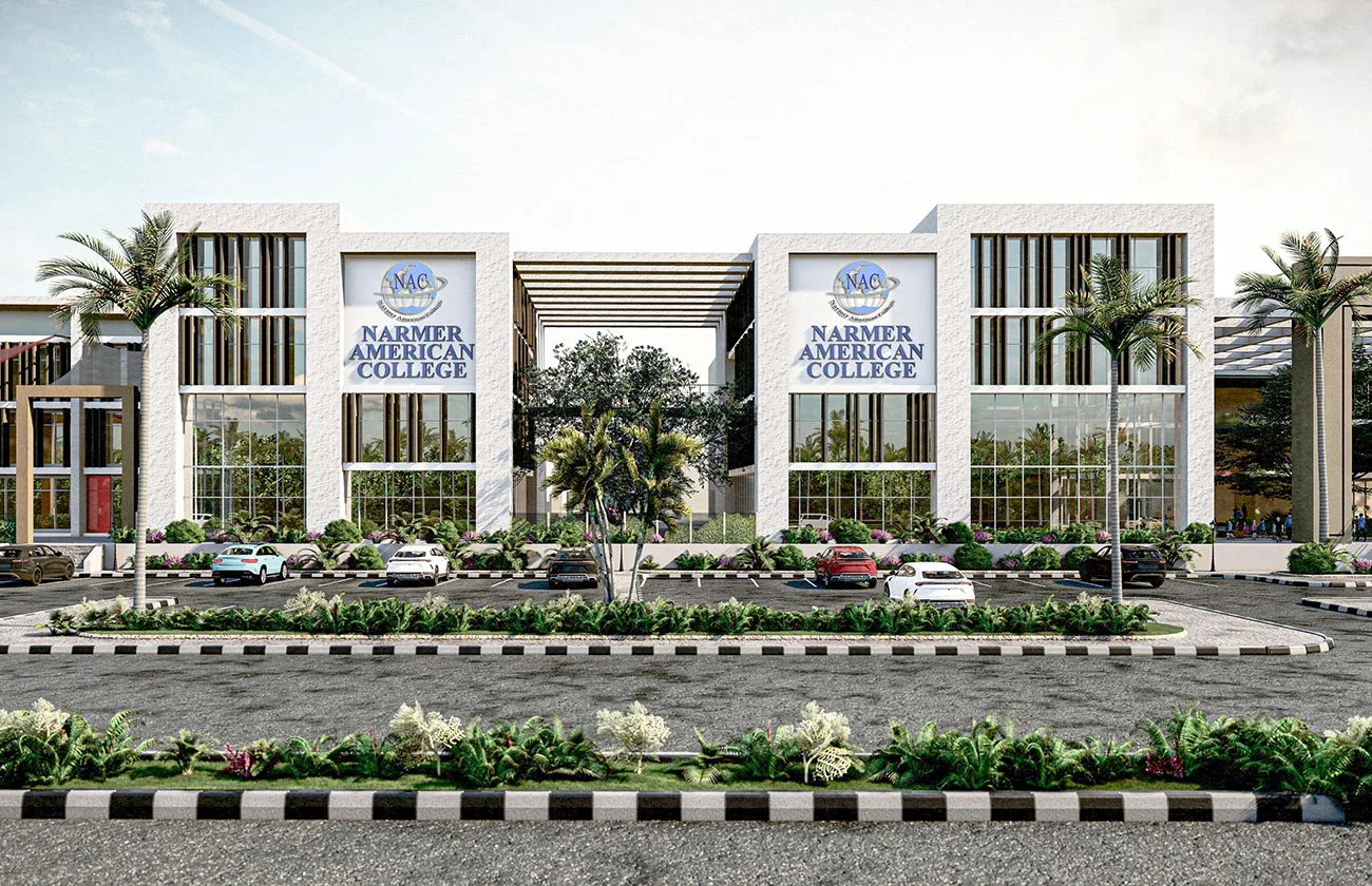 تصميم معماري لحرم مدرسة Narmer American College في القاهرة الجديدة