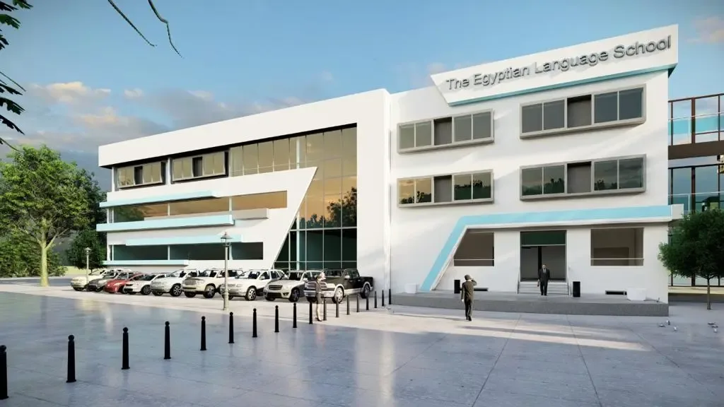 تصميم معماري لمبنى مدرسة Egyptian Language School بالقرب من قطامية هايتس في القاهرة الجديدة