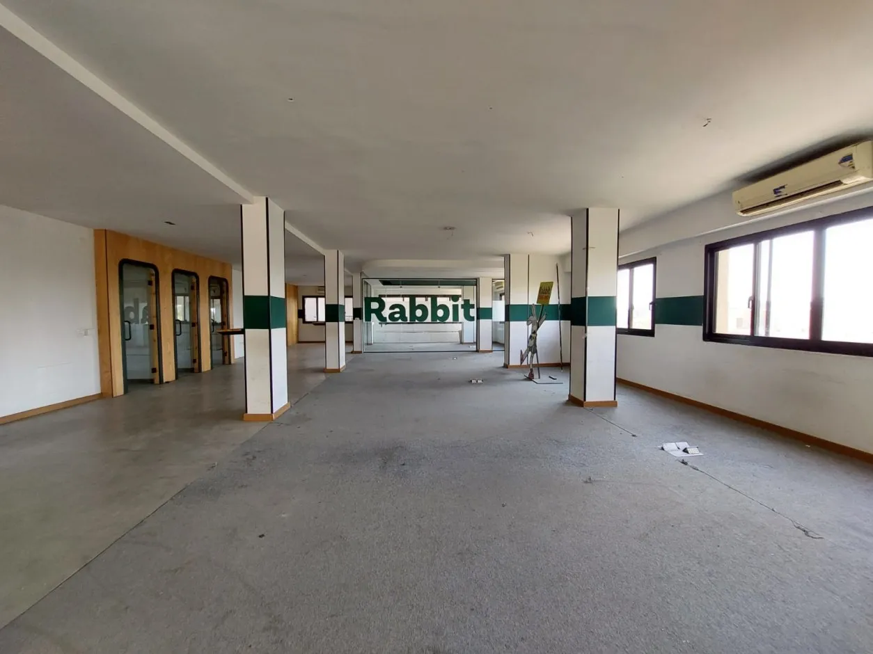 دور كامل مفتوح وخالٍ بصف من الأعمدة ونوافذ عريضة في سرايات المعادي