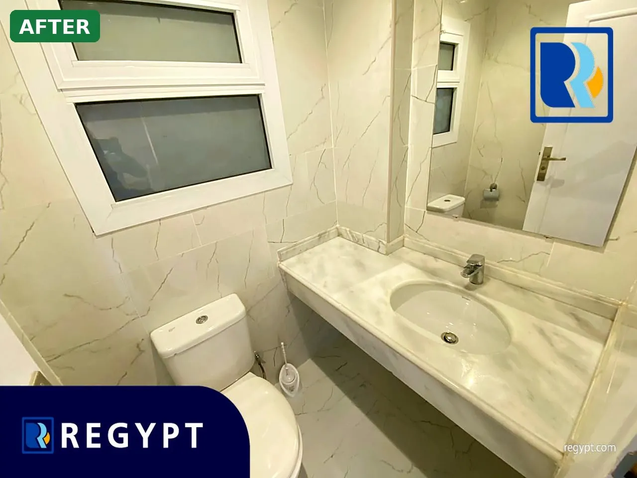 Guest bathroom — after finishing & furnishing