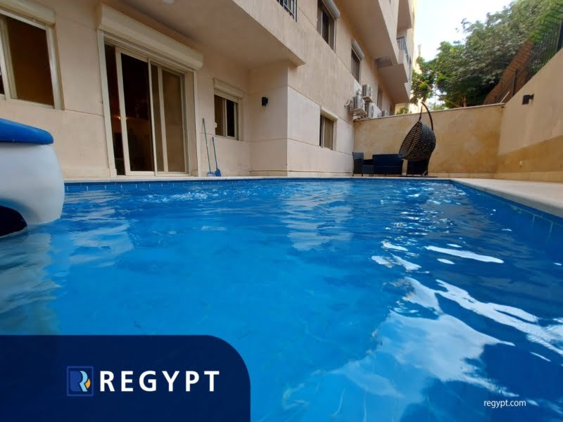 Private pool in a With Private Pool Ground Floor in Sarayat el Maadi