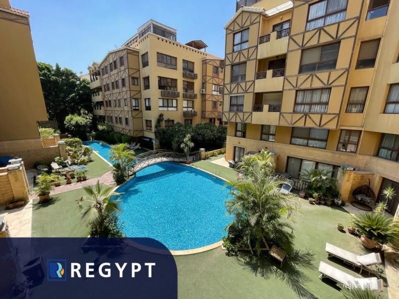 Shared pool in a Duplex Ground Floor Has Pool For Rent In Maadi,