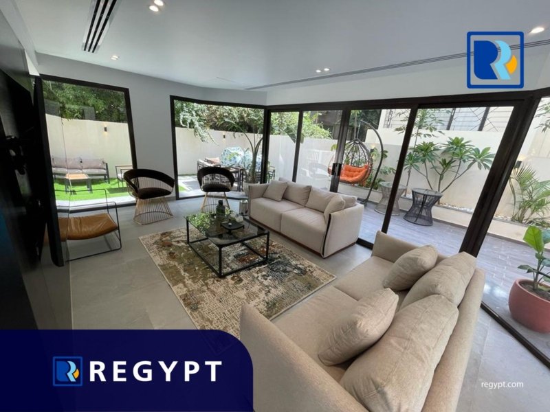 Ground floor with unique outside area in a very good building for rent in maadi