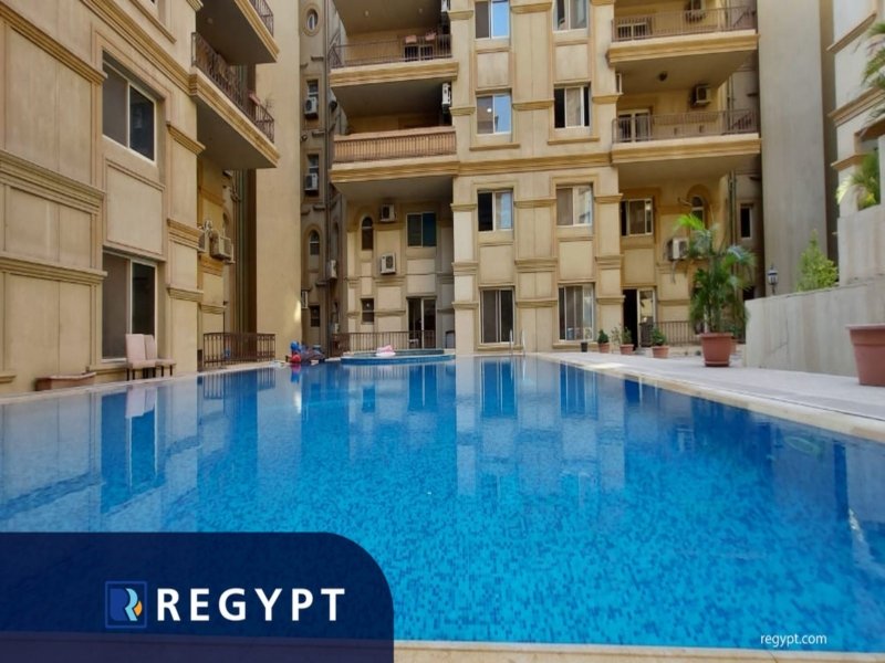 Shared pool in a very secure compound in sarayat el maadi