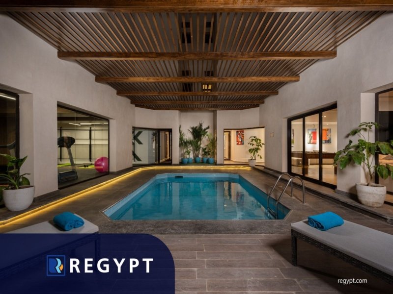 shared pool in this building for rent in maadi sarayat