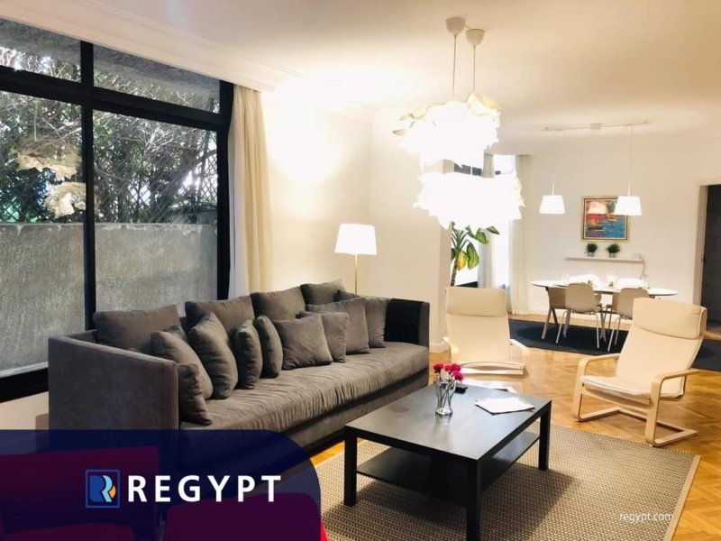 Modern reception in a ground floor for rent in maadi