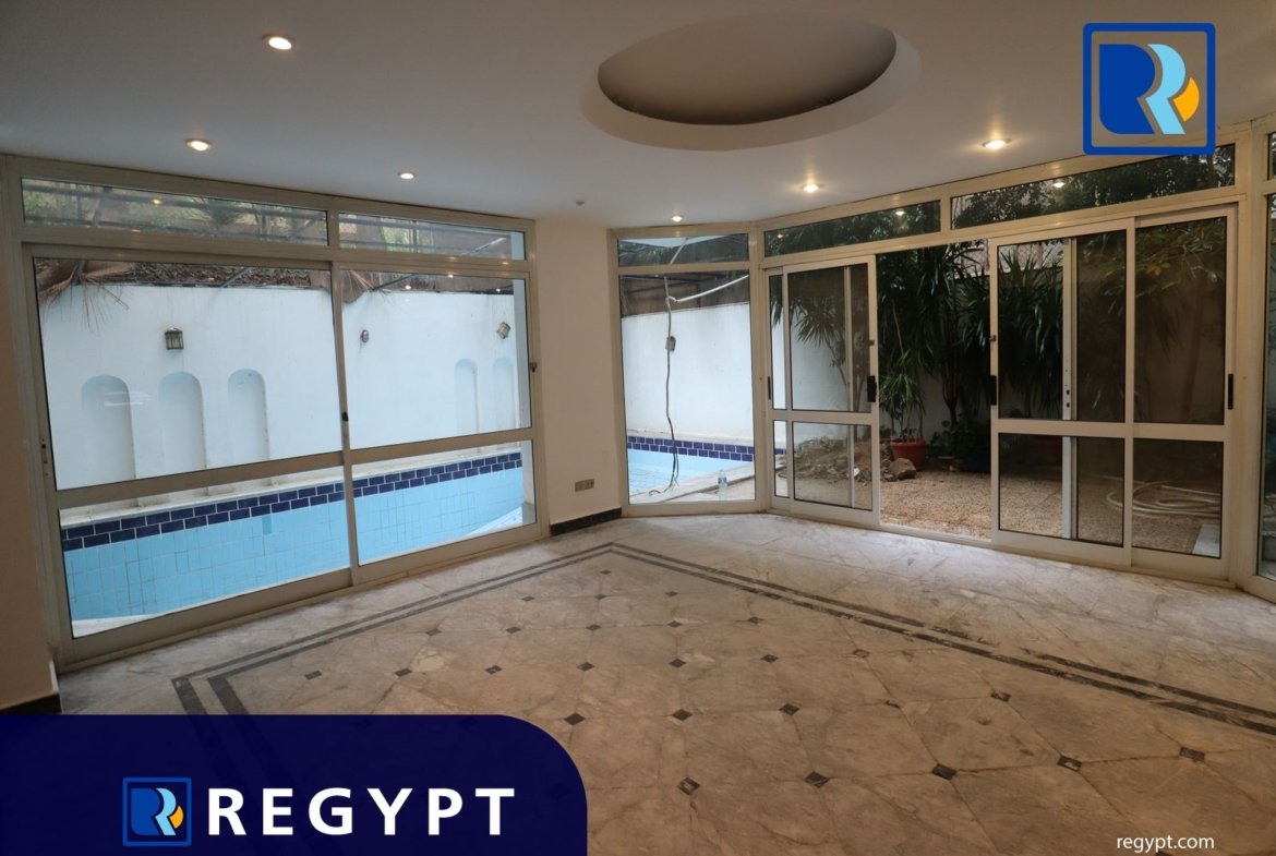 Private pool for rent in maadi in a ground floor