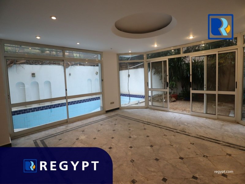 Private pool for rent in maadi in a ground floor