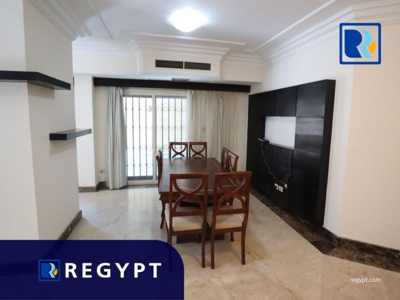 Dining area in a ground floor for rent in maadi degla