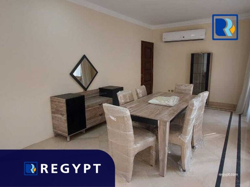 Dining area modern and unique in a ground floor for rent in maadi
