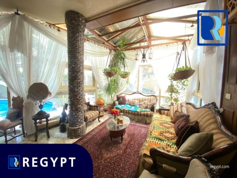 Reception with natural green area in maadi degla