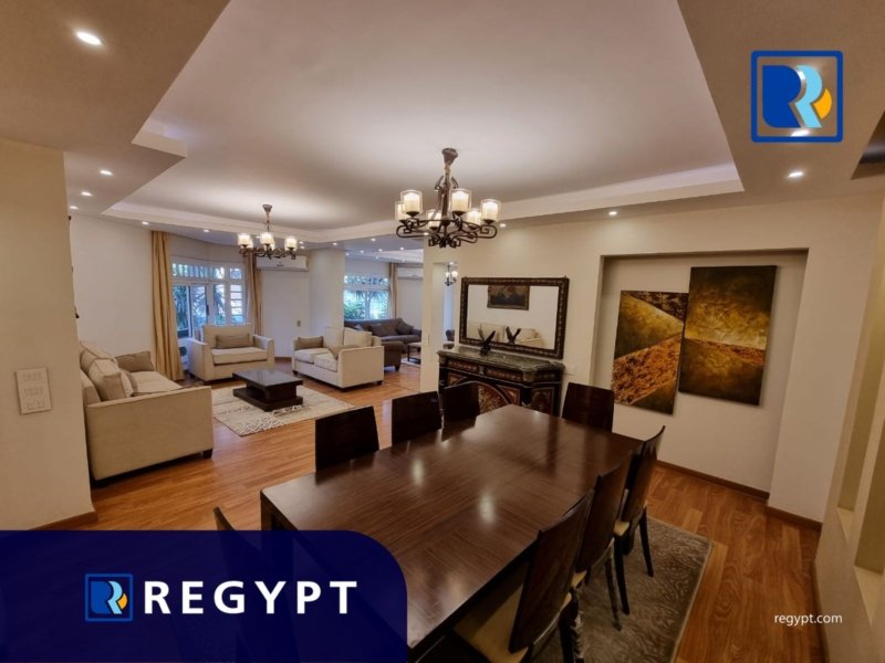 Dining area in a Luxury ground floor in maadi sarayat