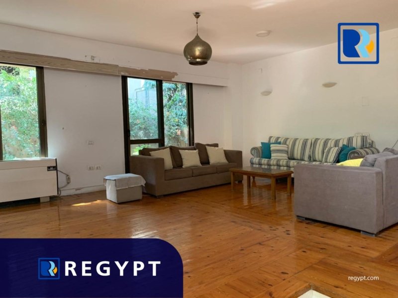 Wide reception wooden floors in a Duplex Ground Floor in maadi