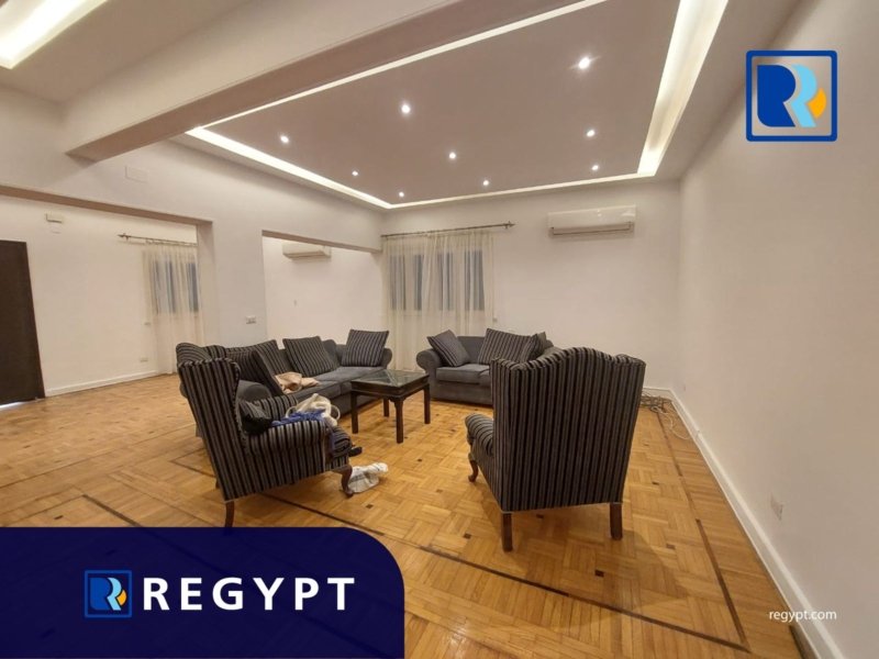 Wide reception in a groudnfloor for rent in maadi sarayat