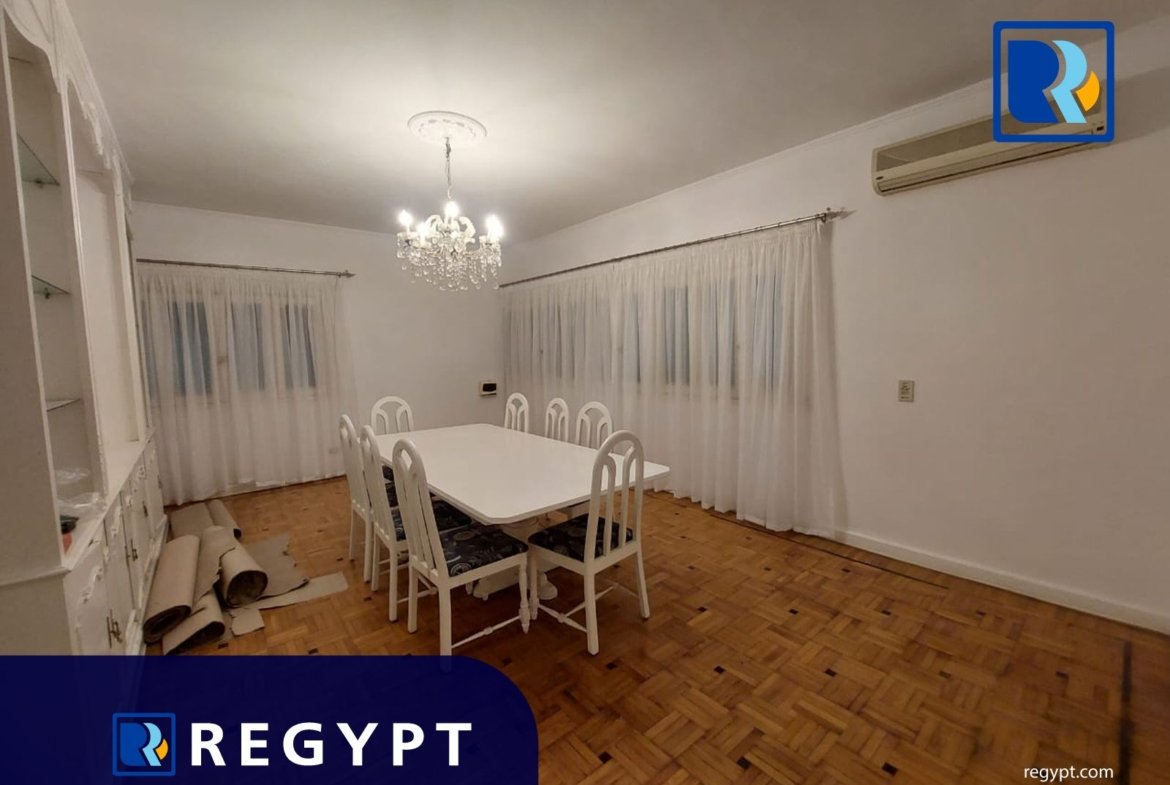 Dining area in an amazing ground floor for rent in maadi sarayat