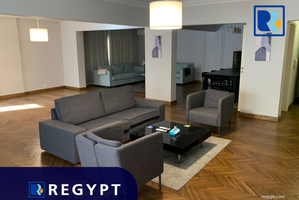 Wide Reception in a Modern Ground floor For Rent in maadi degla