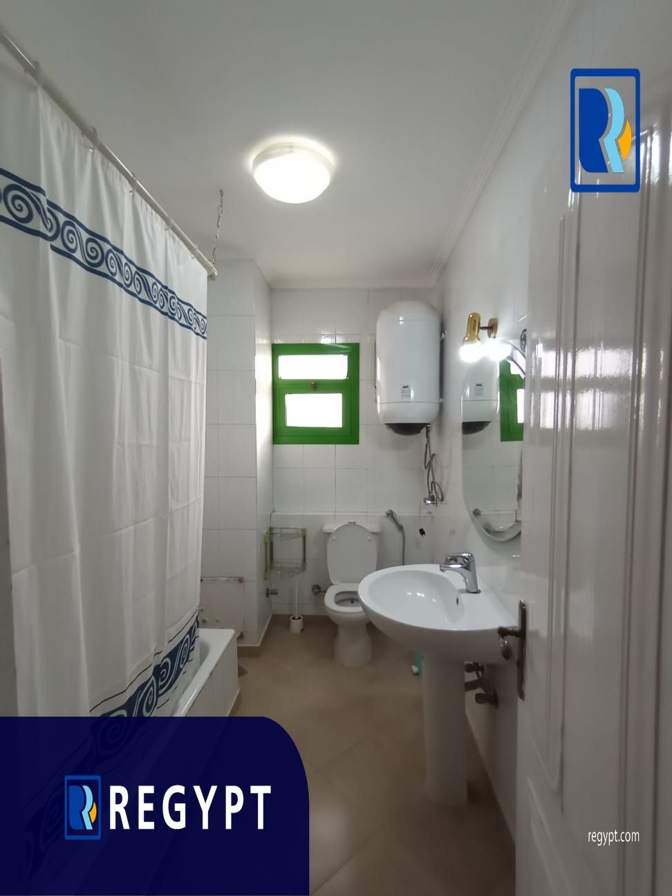 Bathroom with bathtub in a Fully equipped Apartment For Rent