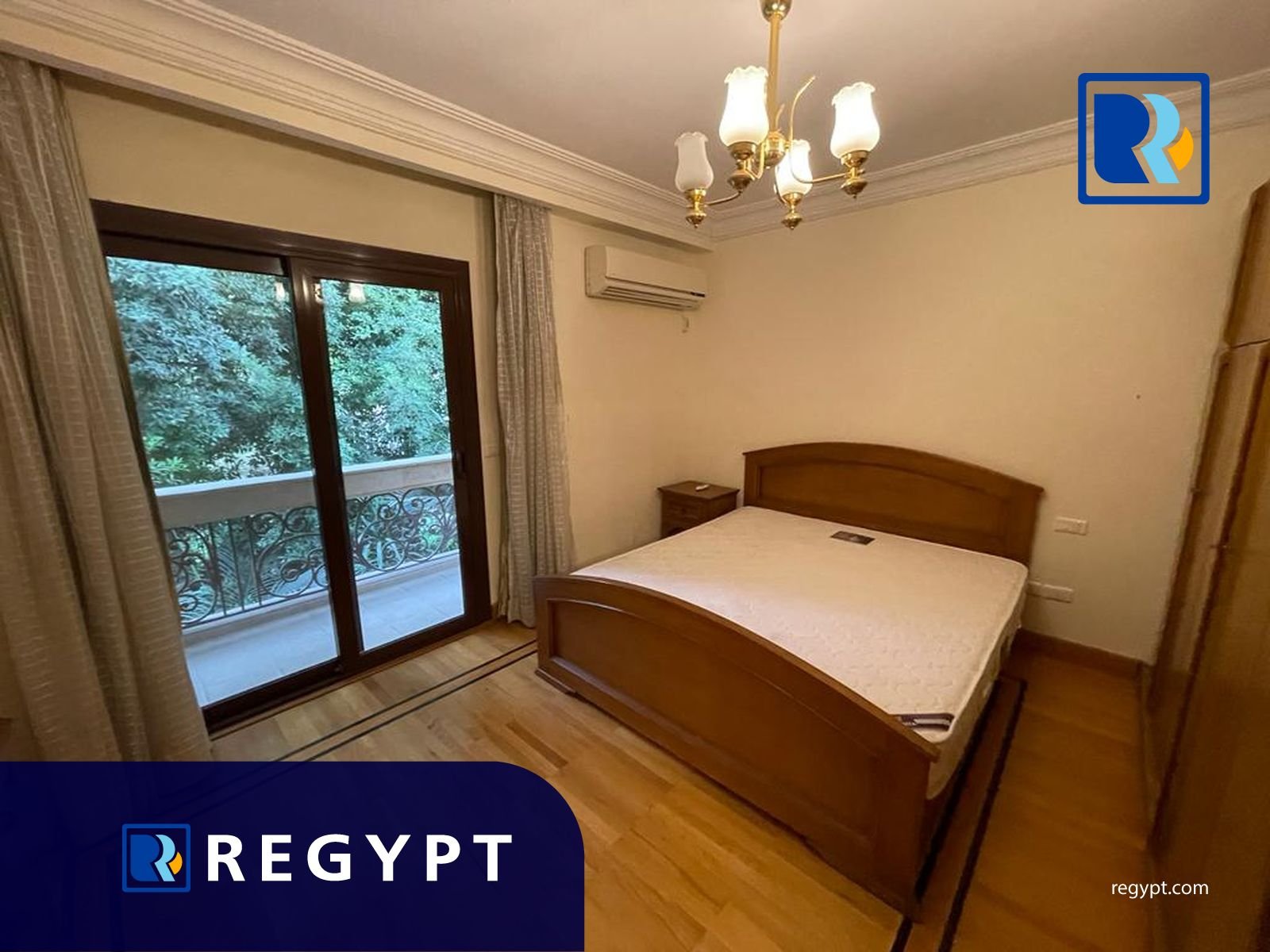 Bedroom with balcony in a Apartment For Rent In Sarayat