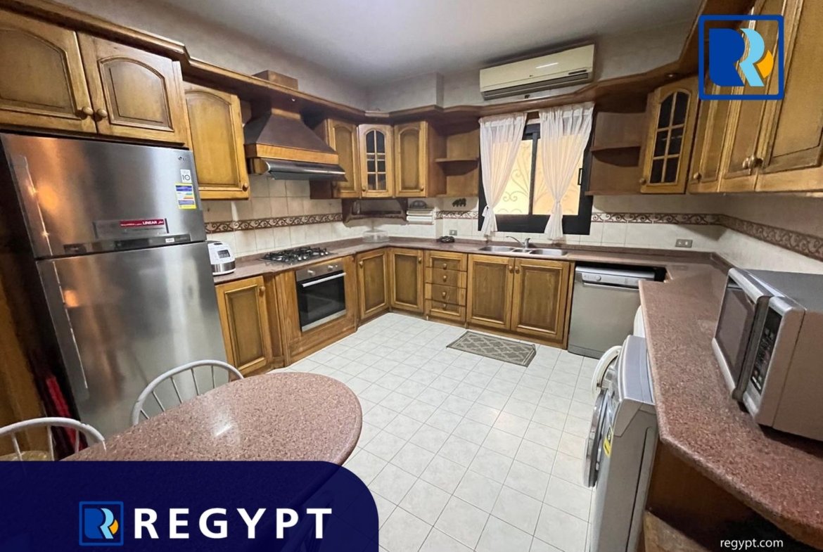 Kitchen full of appliances in a Ground Floor With Private Pool