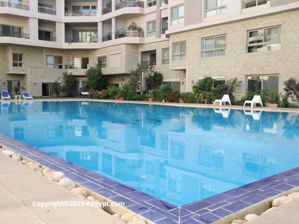 pool-in-Royal-garden-3-one-of-the-best-compound-in-sarayat-el-maadi- popular Residential Compounds In Maadi